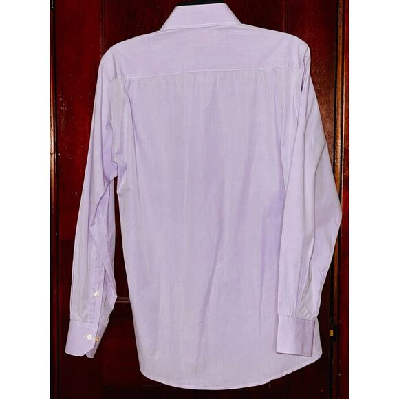 VINTAGE YSL YVES SAINT LAURENT MADE IN ITALY DRESS SHIRT SIZE 15 / 38 LAVENDER - Picture 2 of 4